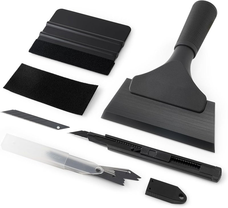 Gomake Vinyl Wrap Tool Set Window Tint Kit,Window Tint Tools Small Rubber Squeegee, Car Window Tint Application Kit,Vinyl Wrap Tools Felt Squeegee for Car Wrapping,Window Cleaning - Image 1